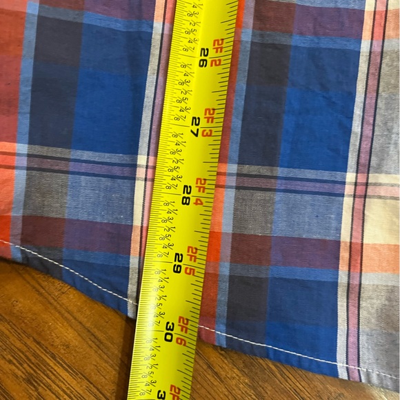 Double Pump western shirt men’s Large blue red plaid button pearl snap Cowboy - Picture 5 of 12